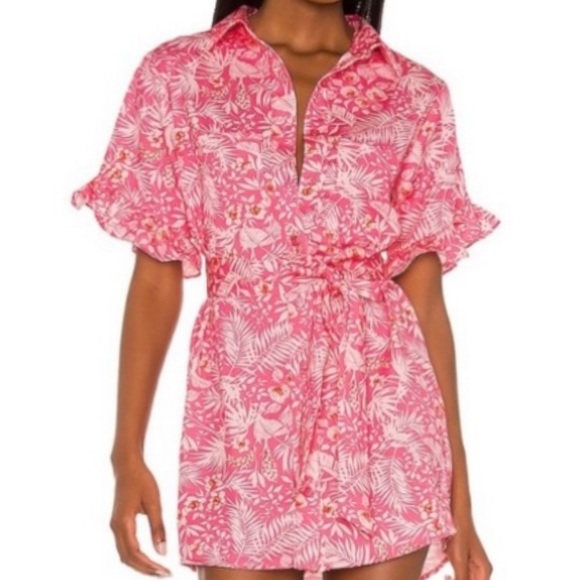 LOVERS + FRIENDS JULIET MINI SHIRT DRESS BY REVOLVE SIZE X SMALL - Picture 4 of 15